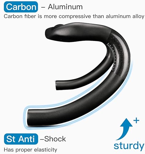 Miniatura 7 de Alfa Pasca Aero - Manillares para bicicleta de carretera de carbono de carreras, manillares de bicicleta, barras de caída livianas, 31.8 UD