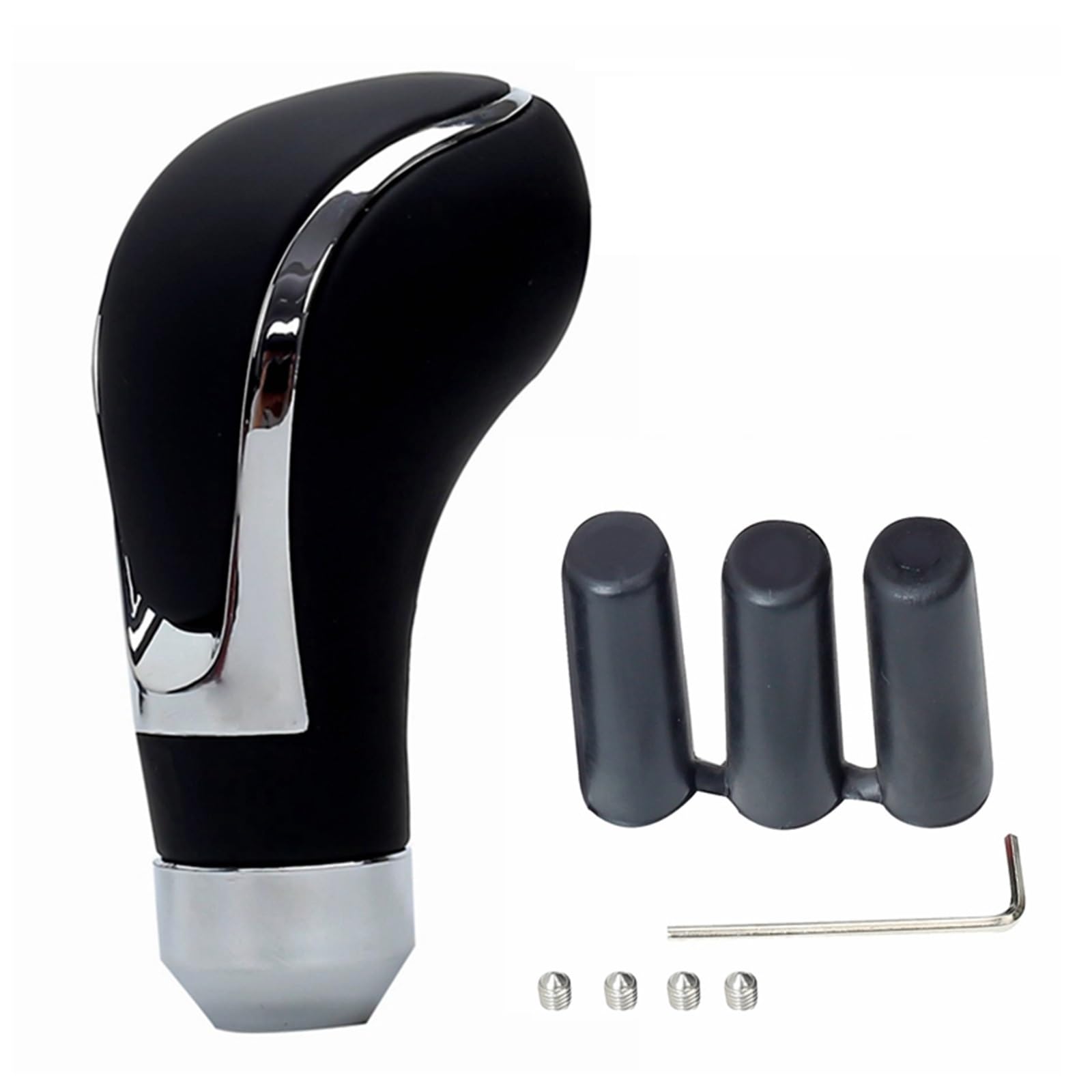 Qrptmbnf Black Gear Shift Knob Red Leather Manual Transmission(,B)