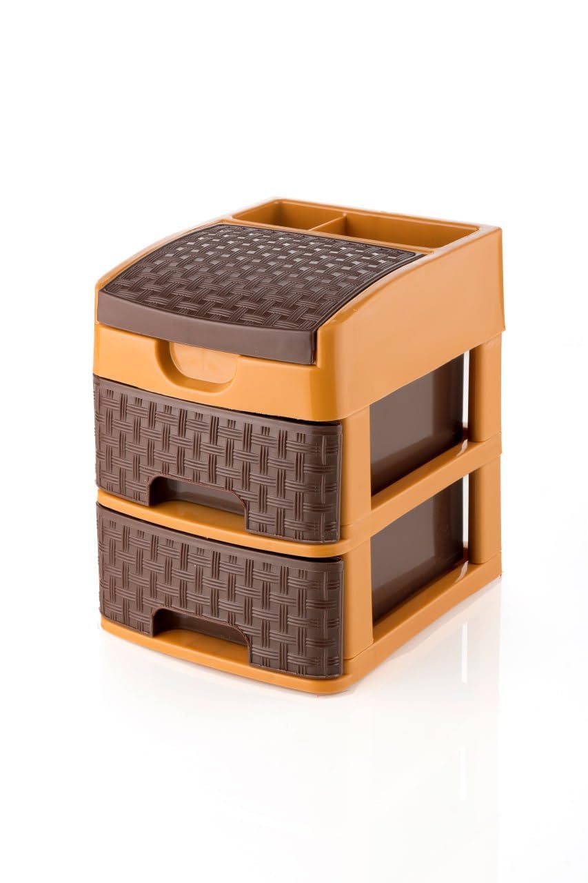 DGOOLS LAYER TABLE DESK DRAWER Plastic Modular Drawer System for Home, Office, Hospital, Parlor, School, Doctors, Home and Kids (2 layer)-picture-37