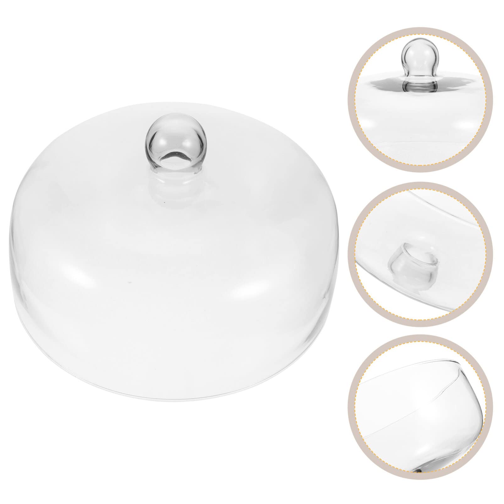 BESTonZON Cúpula De Cristal Para Tartas Y Postres - Tapa Transparente Para Frescura Y Exhibición - Plato De Cúpula De 28 Cm