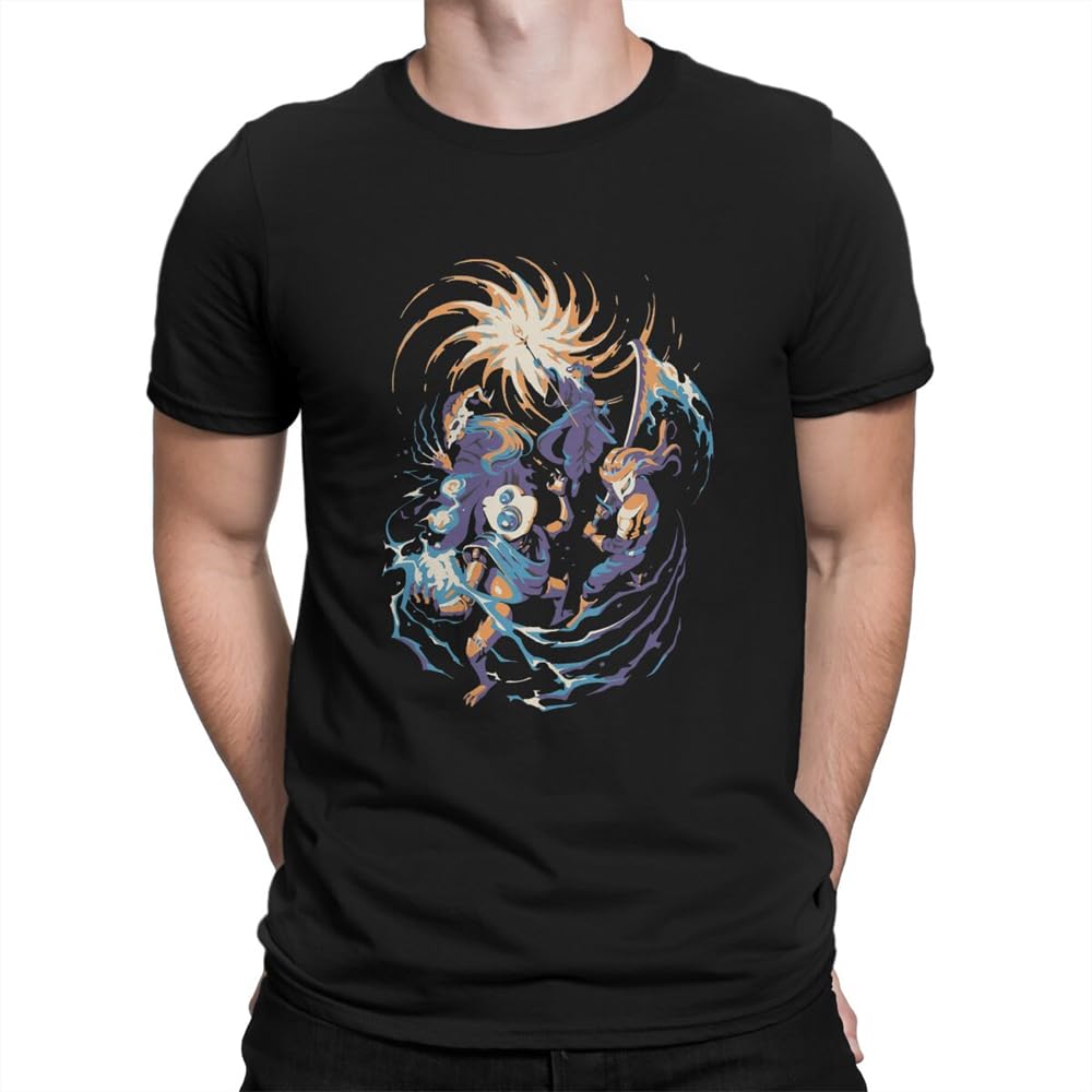Men T-Shirts Spire Funny Pure Cotton Tee Shirt Short Sleeve Slay The Spire Card and Strategy Adventure Games T Shirt Gift Black S