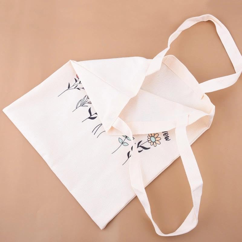 Bolso Tote de Lona Guqqeuc con diseño floral y frase de agradecimiento para maestros miniatura 7