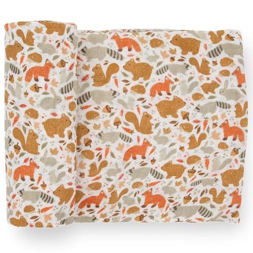 Little Unicorn - 100% bawełniany koc z muślinu premium - oddychająca narzuta dla niemowląt - ręcznie malowany wzór - 1 sztuka - 120 x 120 cm (przyjaciele woli)