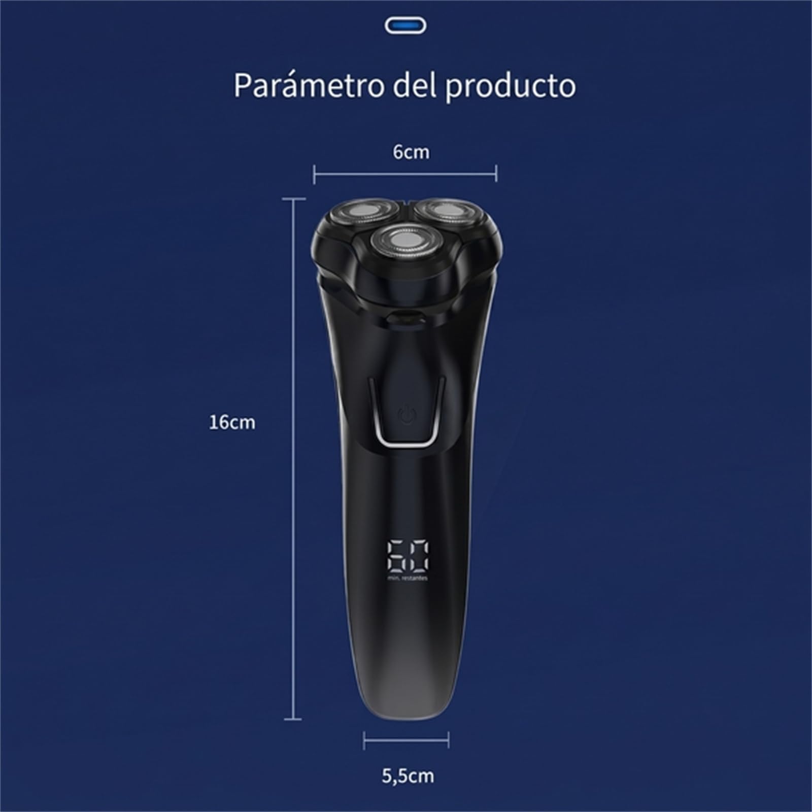 Kerasens Afeitadora Eléctrica, Afeitadora Portátil e Inalámbrica para Hombres, Diseño Impermeable Recargable para Viajes