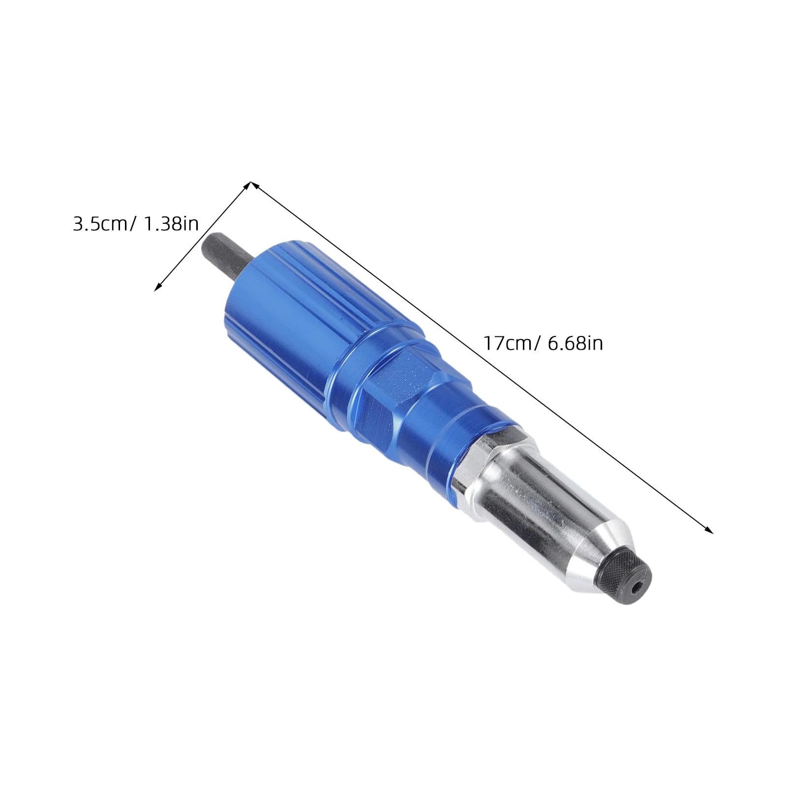 Cabilock 1 set di accessori per rivetti per rivettatrice a trapano - Set di adattatori per rivetti in lega di alluminio, convertitore per rivettatrice, strumento per rivettatura per la costruzione di