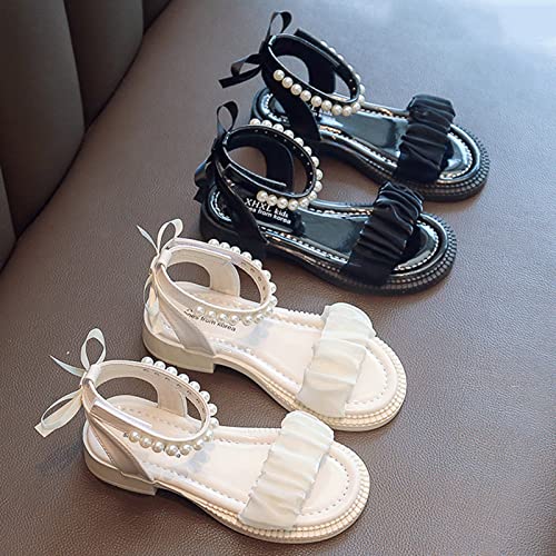 Girls Kids Beaded Open Toe Sandals 𝗟ow Heel Non Slip Dress Barefoot Shoes Baby Princess Dance Ballet Fashion Loafers2