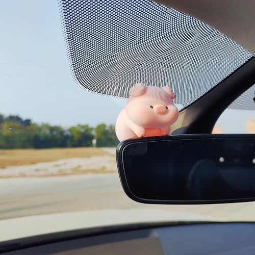Image of Cute Furry Animal Rear View Mirror Accessories, Car Dashboard Decoration | Soft Texture, Car Interior Accessories, Ornament for Car Screen, Rearview Mirror or Computer Monitor