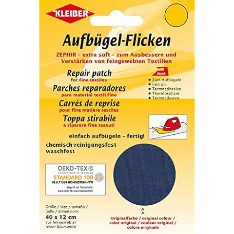Kleiber Parche de reparación termoadhesivo algodón 40 x 12 cm Cover