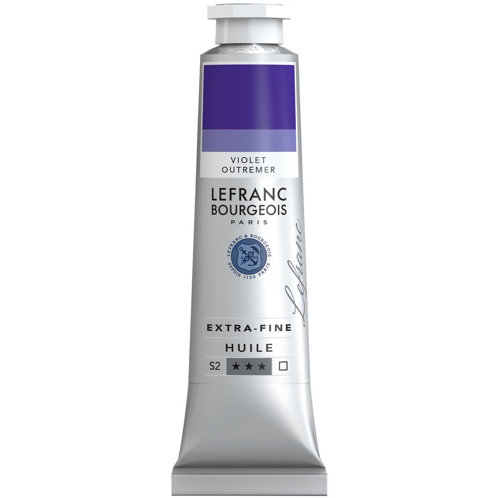 Lefranc Bourgeois 405076 extra feine Ölfarbe in Künstlerqualität aus hochwertigen Pigmenten, lebendige Farben, hohe Lichtechtheit, 40ml Tube - Ultramarinviolett