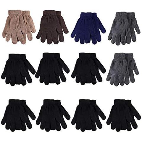 Gelante Adult Winter Knitted Magic Gloves Wholesale Lot 12 Pairs 9905-Assorted-12 Pairs Cover