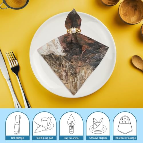 Servilletas de Tela Reutilizables Pack 6 Floral Cuadrada miniatura 7