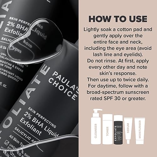 Paula's Choice SKIN PERFECTING 2% BHA Liquid Exfoliant - Face Exfoliating Peel Fights Blackheads & Enlarged Pores - with Salicylic Acid - Combination & Oily Skin - 118 ml - Image 5