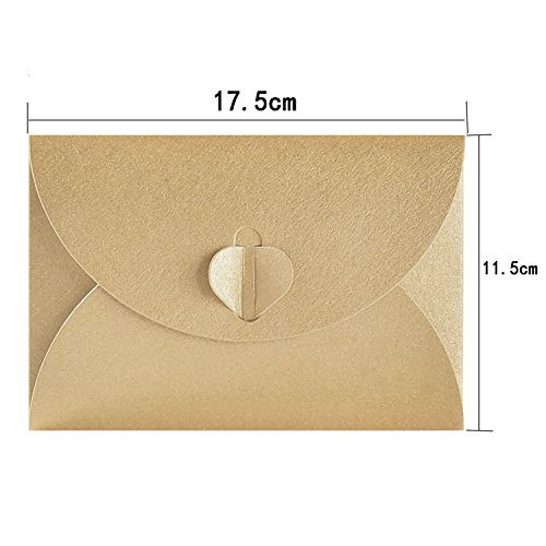 50pcs Busta di carta Kraft,Retro creativo Busta