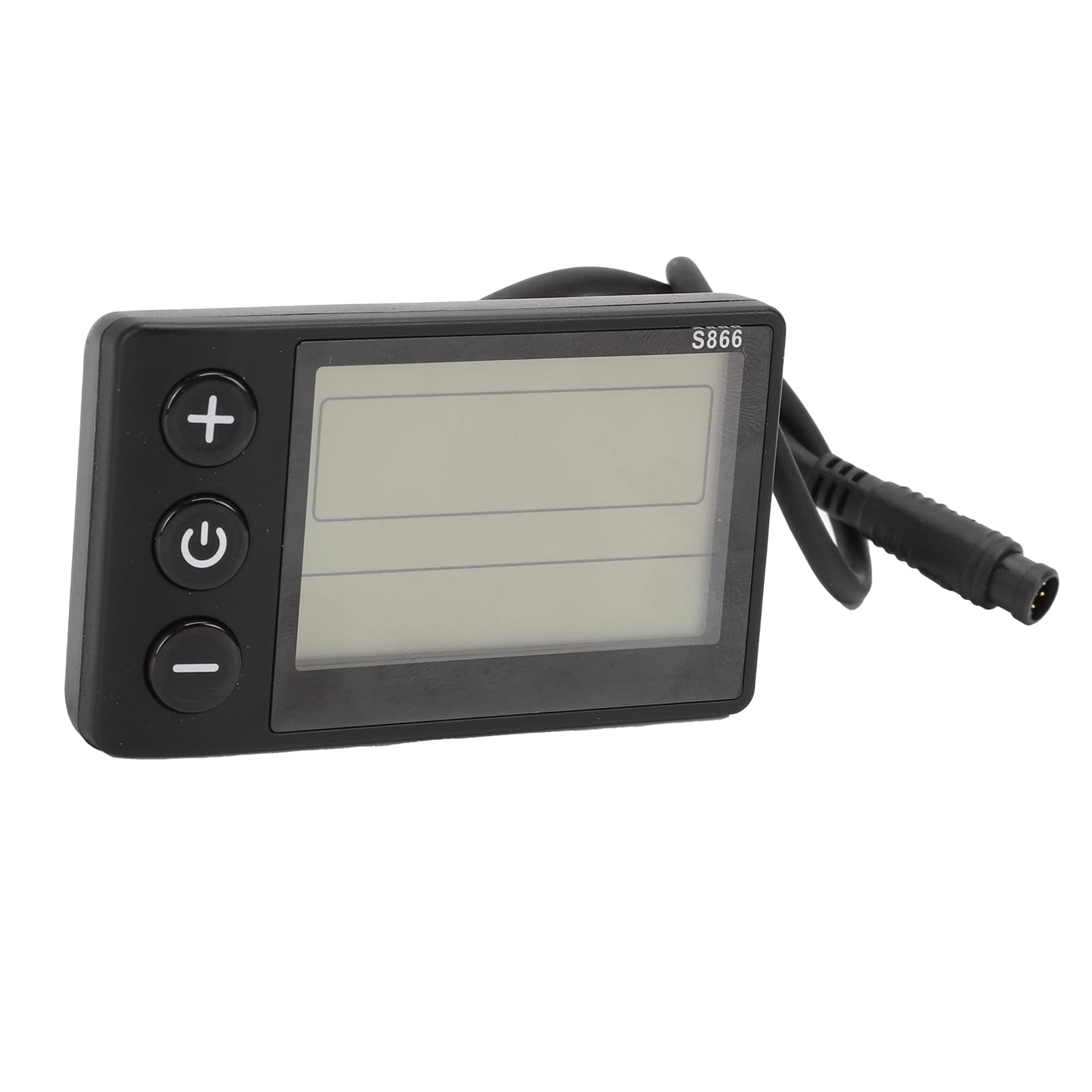 Display LCD per Bici Elettrica, Pannello di Controllo S866 con Contorno Impermeabile a 6 Pin per Modifica Scooter, Computer di Guida con Schermo Grande, Manubrio Universale da 22,2 Mm