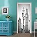 Horloge londonienne creative porte stickers chambre porte en bois rénovation autocollants produits transfrontaliers de stickers