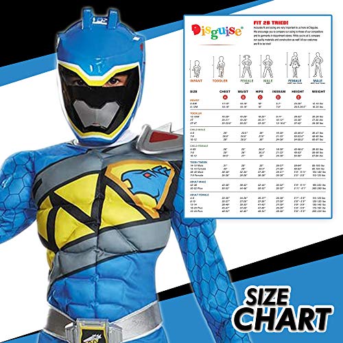 Disfraz Azul Power Rangers para Niños 7-8 miniatura 4