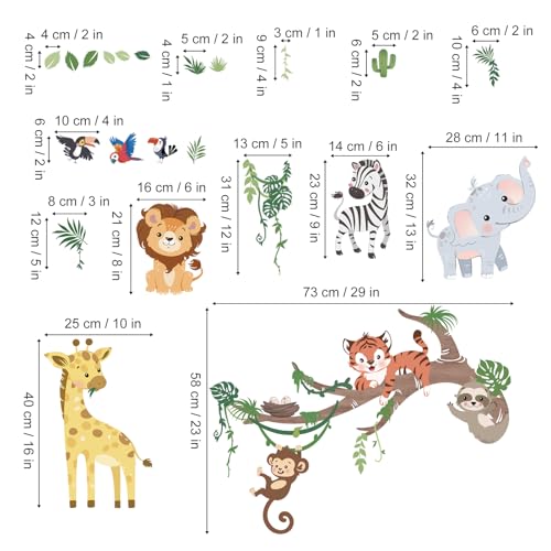 Vinilos Decorativos Jungle Animals 105 cm x 75 cm miniatura 4