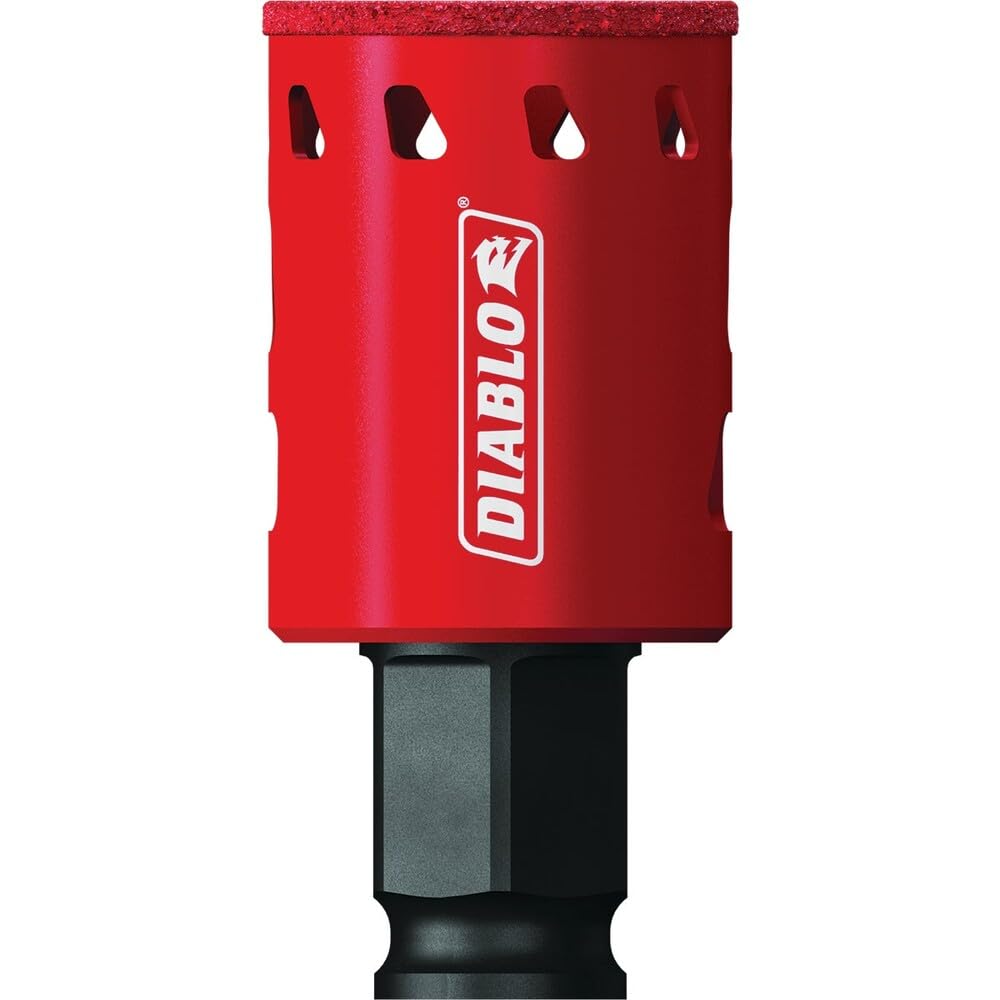 Amazon.com: Diablo Diamond Grit Hole Saw - No Pilot Bit Needed - 1