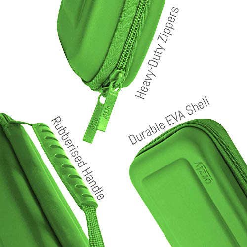 Image of Orzly Carry Case for Nintendo Switch Lite - Portable Travel Carry Case with storage for Switch Lite Games & Accessories [Green]