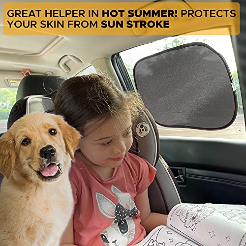 Image of EcoNour Car Side Window Shade for Baby - 2 Pack | Car Window Shade for Sun Glare, Heat and UV Protection | Rear Side Window Sunshade for Privacy Blackout Car Accessories | Medium (20 inchx12 inch)