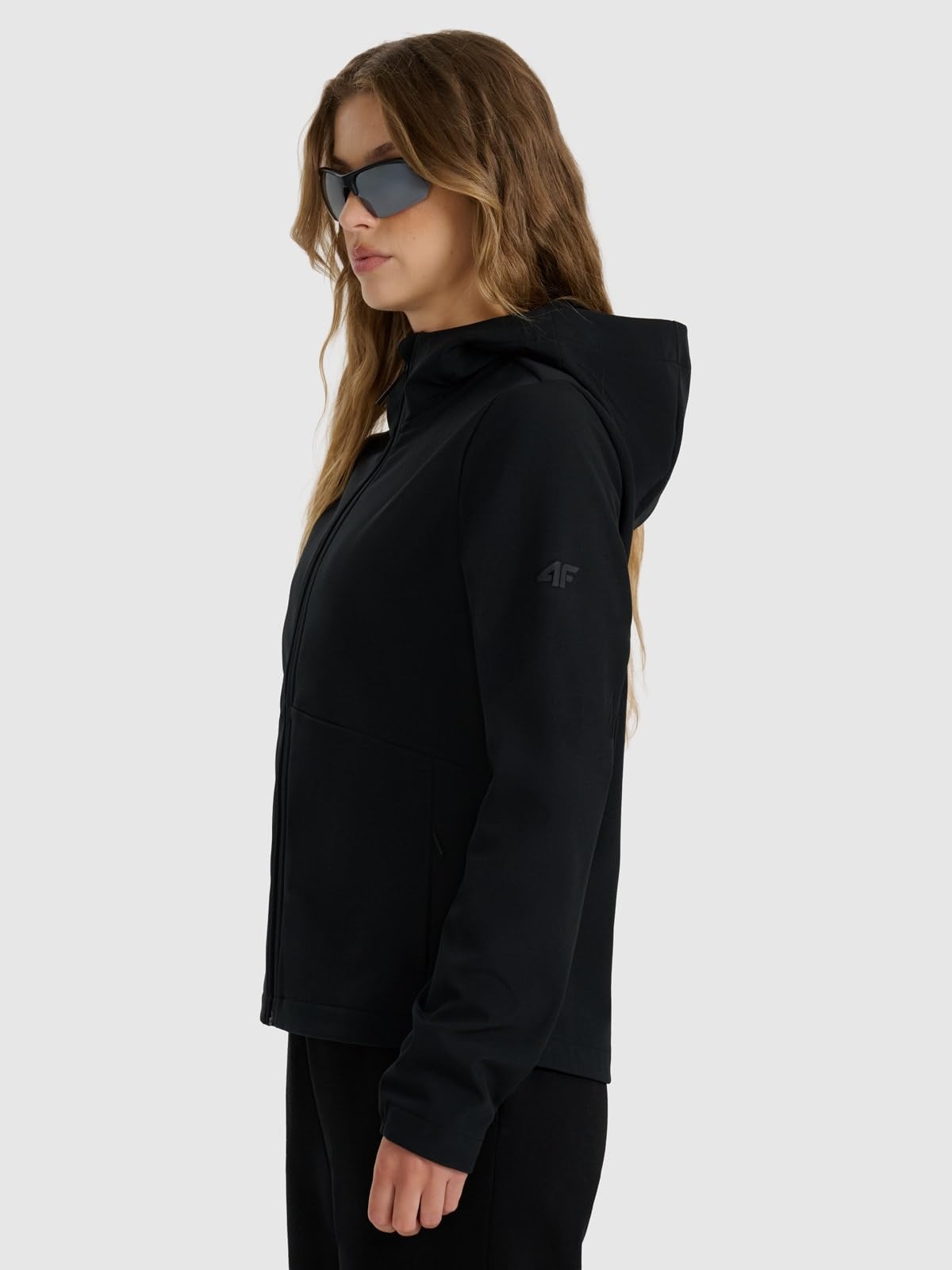 4F Kurtka softshell wiatroodporna membrana 5000 damska - czarna L