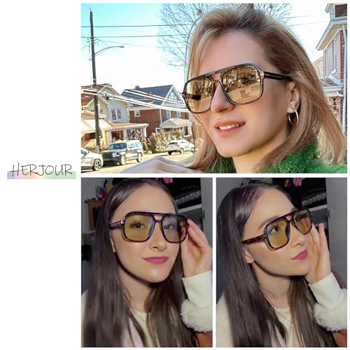 Retro Trendy Square Aviator Sunglasses Womens Mens 70s Classic Vintage Oversized Sun Glasses AR821733