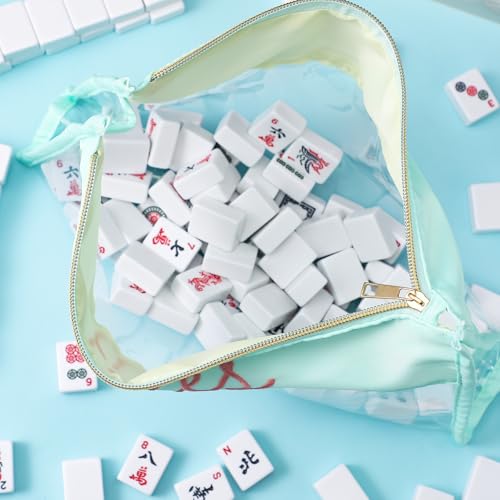 Bolsa para Fichas de Mahjong 33x20x8 cm Transparente miniatura 5