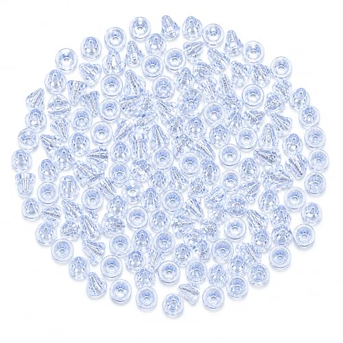 Image of Small Earring Back Stopper (200 Pcs) - Secure Earring Backs for Studs, Earrings Back Stopper, Silicone Earring Back Stopper, Earring Safety Backs & Ear Lobe Support