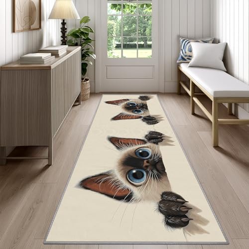 NyxtMazdic Cat Rug Runner 2x6 - Washable Non Slip Runner