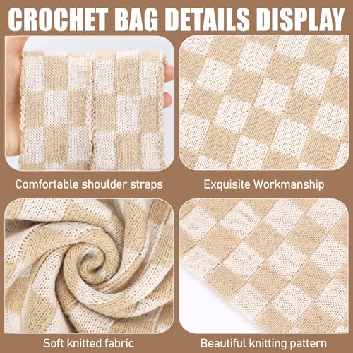 Image of hatisan Crochet Bag for Women, Handmade Knit Beach Tote Bag Summer