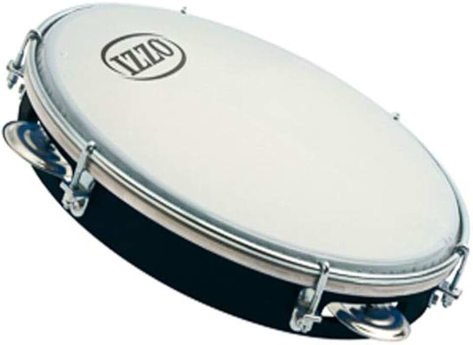 PANDEIRO 10 POL ABS PRETO C/PRATINELA FLANDRES PELE LEITOSA IZZO