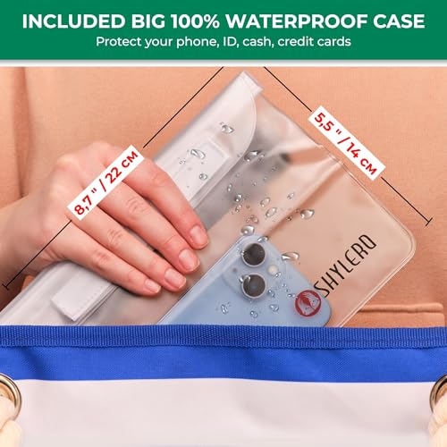 Beach Bag and Pool Bag Has Cooler Pocket, 7 Pockets Total, Zip Top. Family Size Waterproof Beach Tote - Image 5