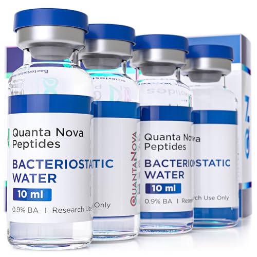 BAC Water for Peptides | 4 Pack (10 mL Each) | 0.9% Benzyl Alcohol | Sterile Glass Vials | PES 0.22µm Micron Filtered | Sterile Reconstitution Solution