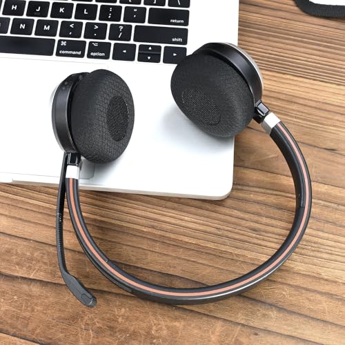 Defean Almohadillas para auriculares Jabra Evolve 65 40 30 20 (Tela de malla negra) | Diseño para comodidad todo el día miniatura 7