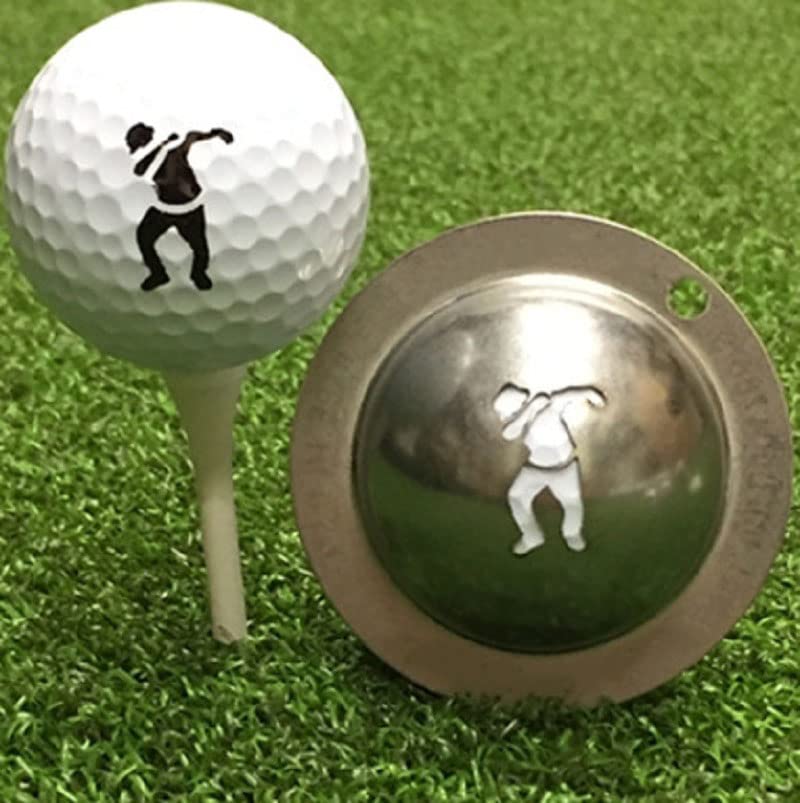 Joayuezo Ball Marker DIY Stainless Steel Golf Balls Marker Stencil Personalized Golf Ball Liner Golf Ball Drawing Alignment Stencils Marking Tool (Style 15)