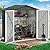 DWVO 6x4ft Metal Outdoor Tool Shed, Garden Storage Shed for Backyard, Lawn, and Patio, Heavy-Duty Storage Unit with Four Vents & Lockable Door for Storing Tools, Equipment & Trash Bins, Dark Gray