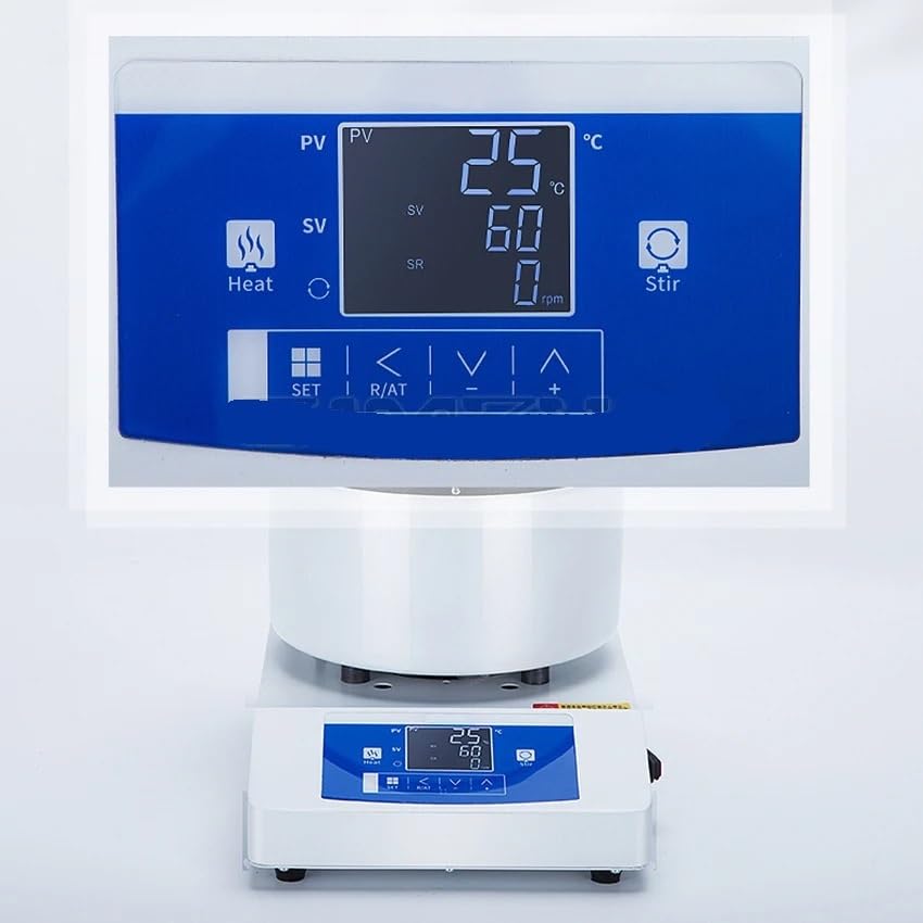 Baño María de laboratorio, Agitador magnético inteligente de 1000 ml/2000 ml, calefacción eléctrica, laboratorio, pantalla digital, baño de agua y aceite a temperatura constante, 50-2000 rpm(2000ml)