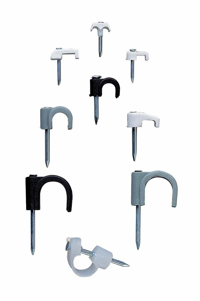 Index grnattv - grapillas of Nylon with Steel Nail Zinc Plated grapilla - Clip - Crampon TV