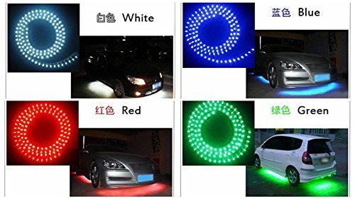 EverBright 2-Pack Amber/Yellow 72CM PVC DC 12V Flexible LED Strip Light For Car motorcycles Decoration Interior Exterior Atmosphere Lamp Bulbs Vehicle DRL Day Running Light without built-in 3M Tape