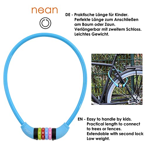 Nean, cavo spiralato con lucchetto per la