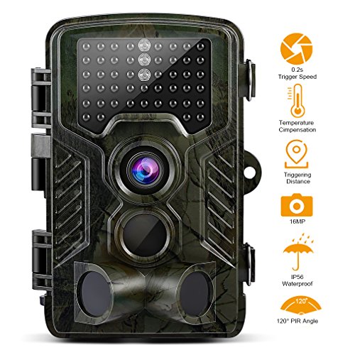'Wild Appareil photo 1080P Full HD 12 MP caméra de chasse IP56 étanche 120 ° Largeur Vision infr Lanzarote 20 m Vision nocturne 2.4 LCD Caméra proie caméras