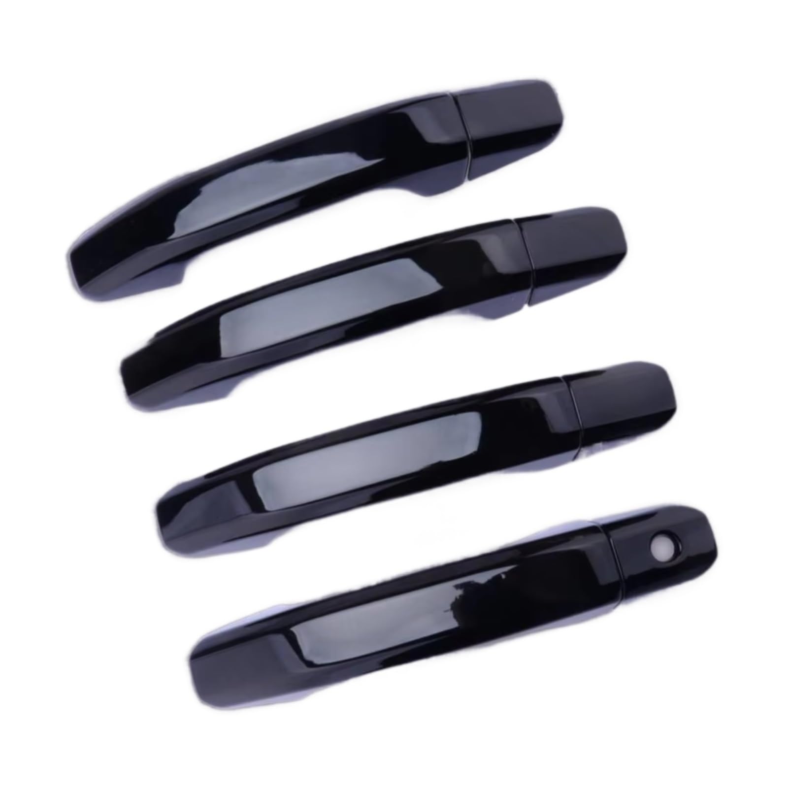 Cewsuio One Color Door Handle End Caps Compatible With Chevrolet For Silverado 4500/5500/6500 2019-2022 Exterior Door Handle Covers Trims Black Abs Accessories
