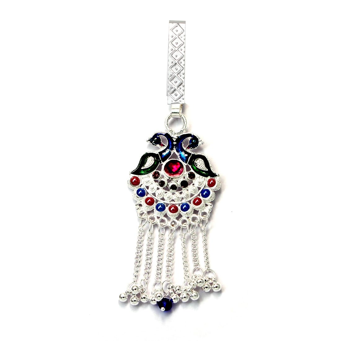 Yagyavalkya Silver Saree challa Waist Keychain Hanging Bells Juda for Women Multi Colour (B0CKRH8LXY) Amazon Price History, Amazon Price Tracker