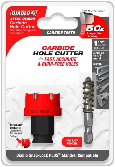 Miniatura 1 de Diablo DHS1125CF - Cortador de dientes de carburo de acero Demon™ (1-1/8")