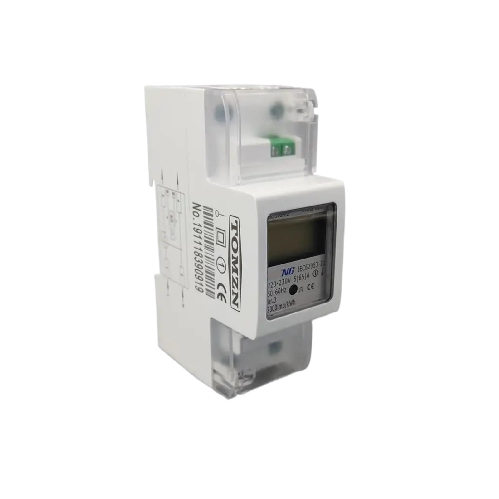5(65) A 65A 220V 230V 60HZ 50HZ DDS238-2 Single Phase Din Rail Watt Hour din-Rail Energy Meter LCD