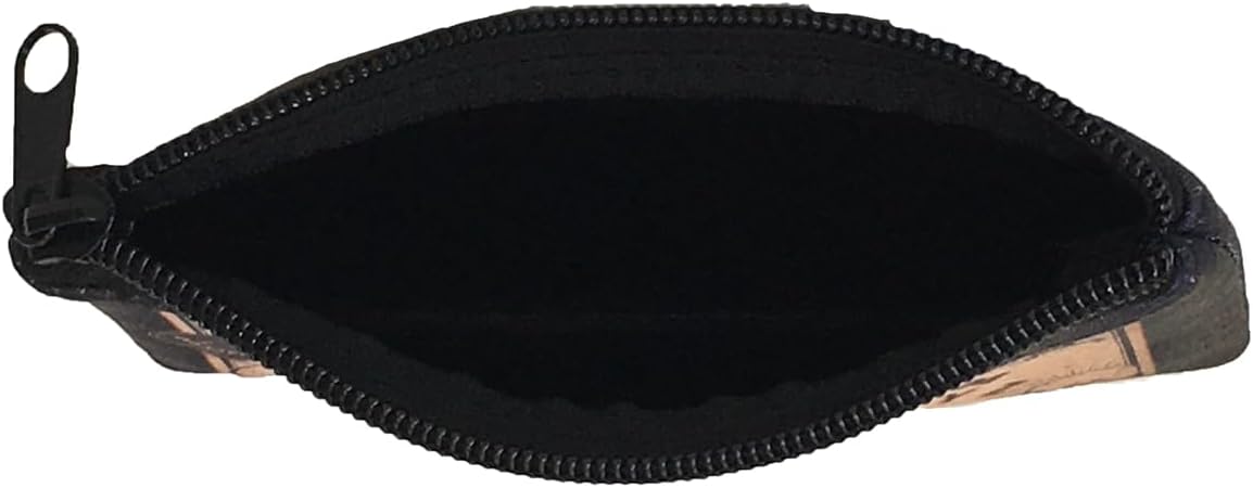 Black Cat Ouija Spirit Board Neoprene Card & Coin Pouch, Gothic Zip Wallet in Black - Mystical Gift for Women