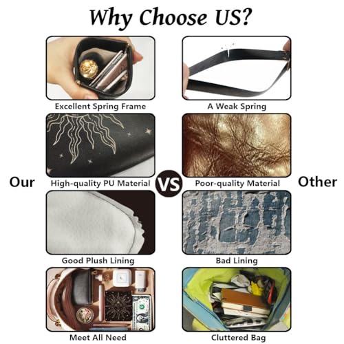 Peacoblue 4Pcs Small Leather Squeeze Coin Purse for Women-cats and dogs Pattern Waterproof & Durable Change Pouch Mini Money Wallet,Best Gift for Adult Girls3