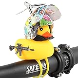 HORNTOP Rubber Duck Bike Bell,Rubber Duck Toy Car Ornaments Yellow Duck Car Dashboard Decorations...