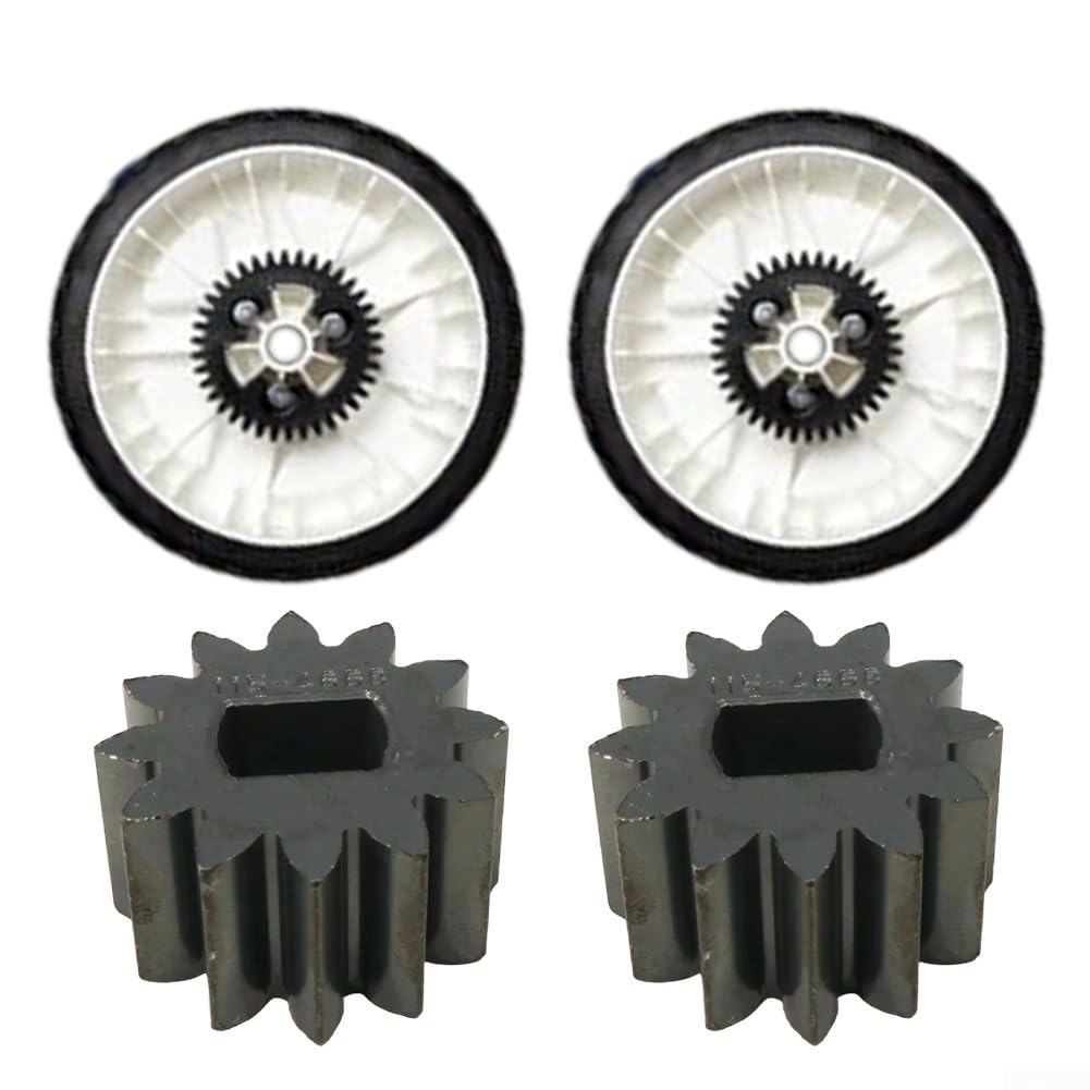Rueda de cortacésped de 8 pulgadas para Toro con engranaje 115-4668 115-4695, rueda de repuesto para cortacésped RWD (2 piezas)