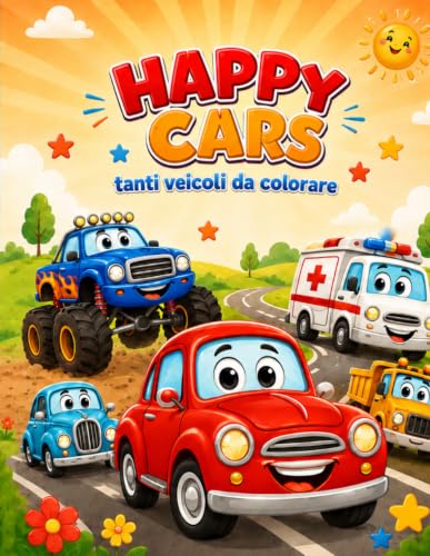 HAPPY CARS: Tanti veicoli da colorare